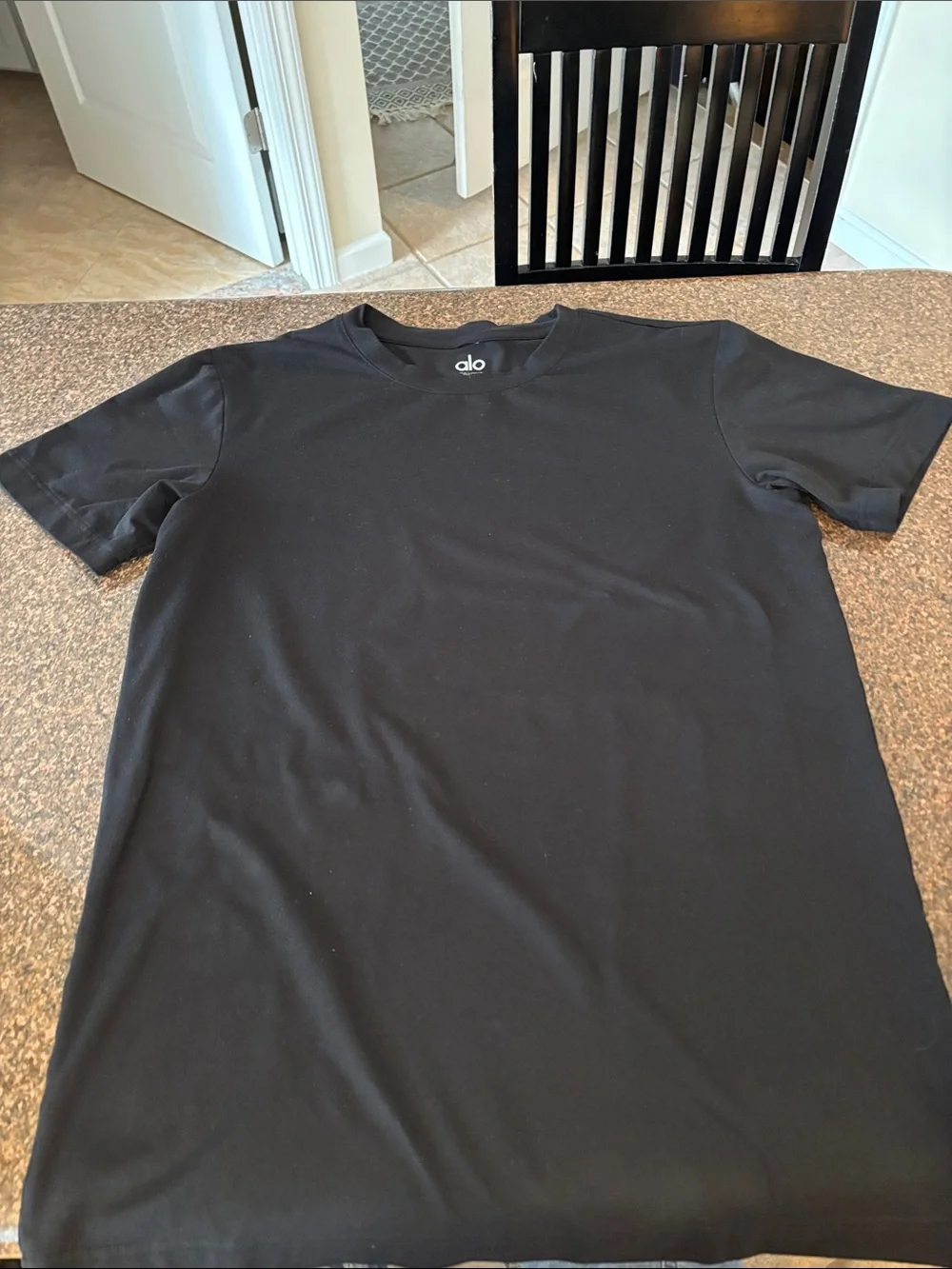 ALO Yoga Men's Black Short Sleeve Crew Tee